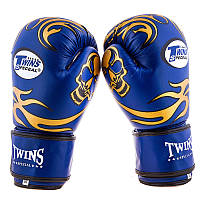 Боксерские перчатки Twins TW-12B 12oz синие