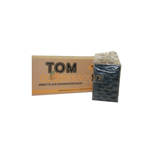 Кокосове вугілля "Tom COCO Gold" для кальяну, 20 кг, 72 кубики, без коробки