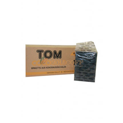 Кокосове вугілля "Tom COCO Gold" для кальяну, 20 кг, 72 кубики, без коробки, фото 2