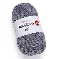 YarnArt ALPINE ALPACA NEW (Альпін Альпака) № 1447 сірый (Напіввовна пряжа, нитки для в'язання)