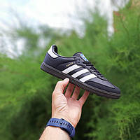 Женские кроссовки Adidas Samba (чёрные с белым) весенне-осенние качественные кеды О20806 mood