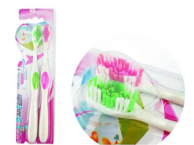 Зубна щітка 2шт (колір в асортим) ТМ SanFeng FG