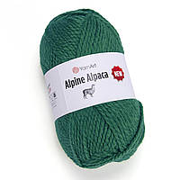 YarnArt ALPINE ALPACA NEW (Альпін Альпака) № 1449 зелений (Напіввовна пряжа, нитки для в'язання)
