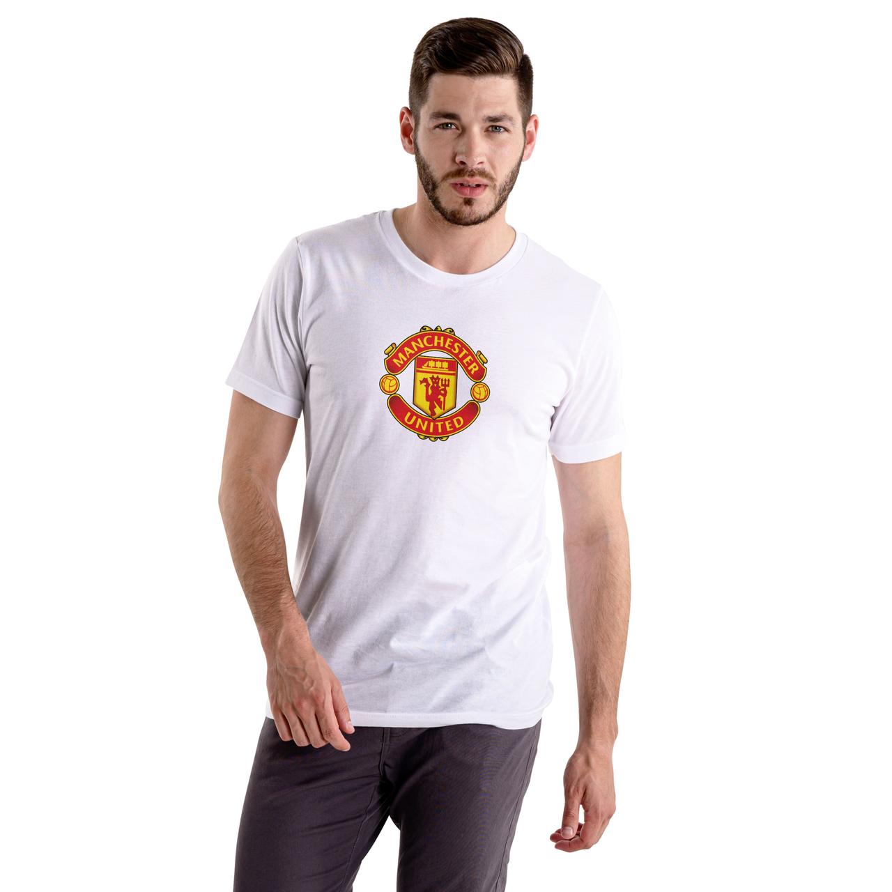 Футболка чоловіча біла з принтом Manchester United S