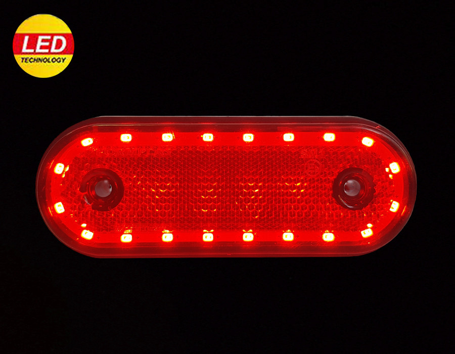 Ліхтар габаритний червоний 20LED (12-24v)