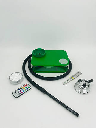 Елегантний та компактний міні-кальян Capsule Nanosmoke Green з матовим покриттям, фото 1
