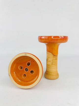 Глиняна чаша для кальяну Rozik Hookah Flat – Вогонь, фото 1