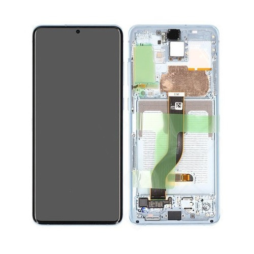 Дисплей Samsung SM- G985/ G986 Galaxy S20+ 4G/ 5G в зборі з сенсором та рамкою Cloud Blue service orig, фото 1