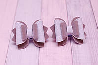 Бантики для волос на резинке детские набор лиловые (441)
