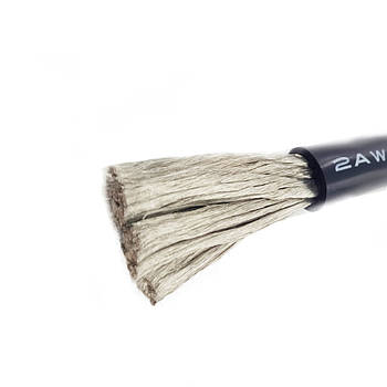 Силіконовий багатожильний гнучкий дріт AWG 2 black (1 метр)