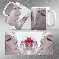 Чашка керамическая Белая K-Pop Red Velvet 330 мл 018