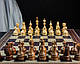 Шахи, шашки та нарди 3 в 1 в бронзовому кольорі, фото 2