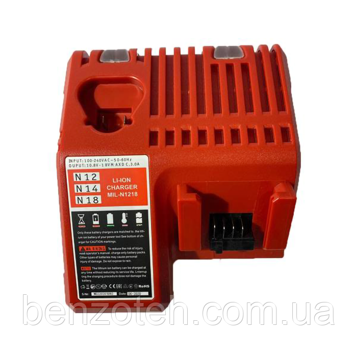Зарядний пристрій Titan MIL-N1218 для батарей Milwaukee 12 / 18 В, фото 1