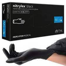 Рукавички нітрилові без пудри чорні р.М (100 шт/уп) Nitrylex (590661533292)