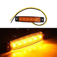 Габарит LED (NTK) 12v 6-діодний жовтий 2 шт., фото 3