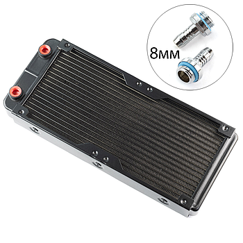 Радіатор для водяного охолодження 240х120 сопло 8мм RAD016