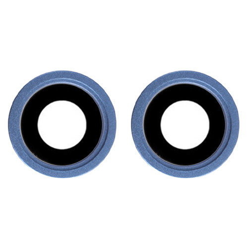 Скло камери iPhone 13/ iPhone 13 mini з рамкою blue (комплект 2шт), фото 1