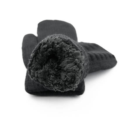 Оптом рукавиці жіночі вовняні зимові з махровою підкладкою (арт. 23-5-70), фото 5