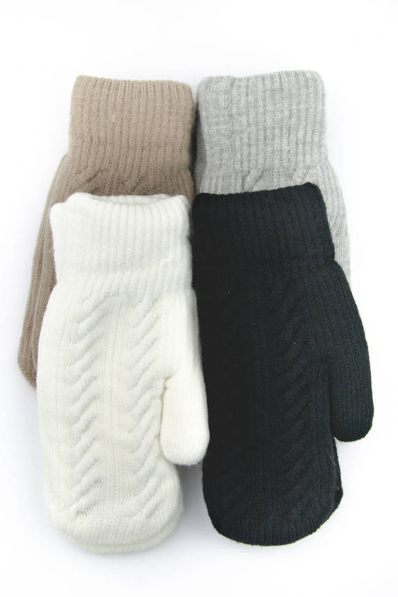 Оптом рукавиці жіночі вовняні зимові з махровою підкладкою (арт. 23-5-70), фото 1