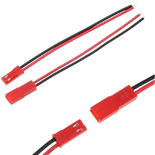 Заказать Разъем 2 Pin комплект male+female красный с доставкой по ...