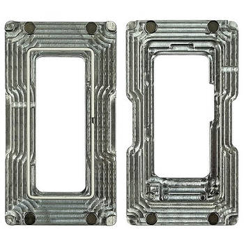 Двоскладова металева форма для iPhone 12 mini, магнітна, для склеювання рамок з дисплеями