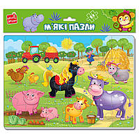 Мягкие пазлы А4 Малыш сможет "Ферма", укр., 34*30см, ТМ Vladi Toys, Украина