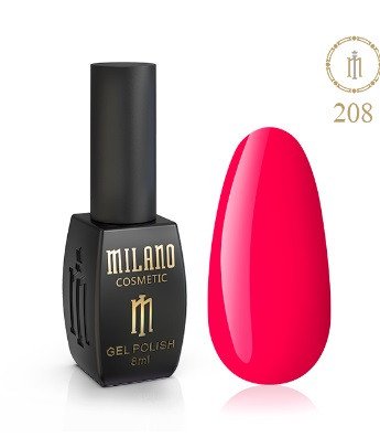 ГЕЛЬ ЛАК MILANO 8 МЛ № 208 гелевий лак для манікюру для LED лампи красивий манікюр