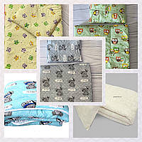 Детское теплое одеяло с подушкой на синтапоне (110х140 см)