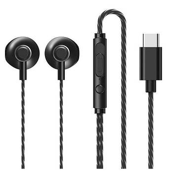 Навушники Remax RM-711a Wired Earphone Type-C black