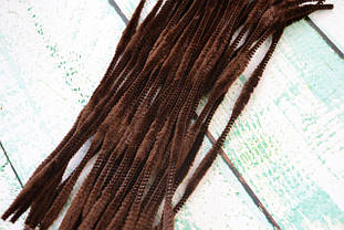 Синельний дріт хвилястий колір темно коричневий