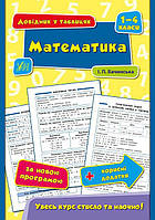 Книга "Довідник у таблицях. Математика. 1-4 класі" 23,5*16,5 см, Україна, ТМ УЛА