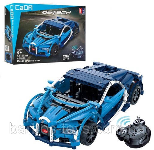 Конструктор CaDa Technic Bugatti Синій Радіокерований 419 деталей Пульт 2.4ГГц C51053W