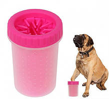 Лапомийка для собак Soft Gentle склянка для миття лап тварин 15 см Рожевий