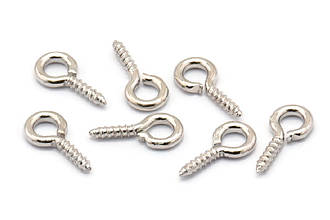 Штифт гвинтовий для біжутерії, 10*5мм, срібло, Туреччина (A1054)