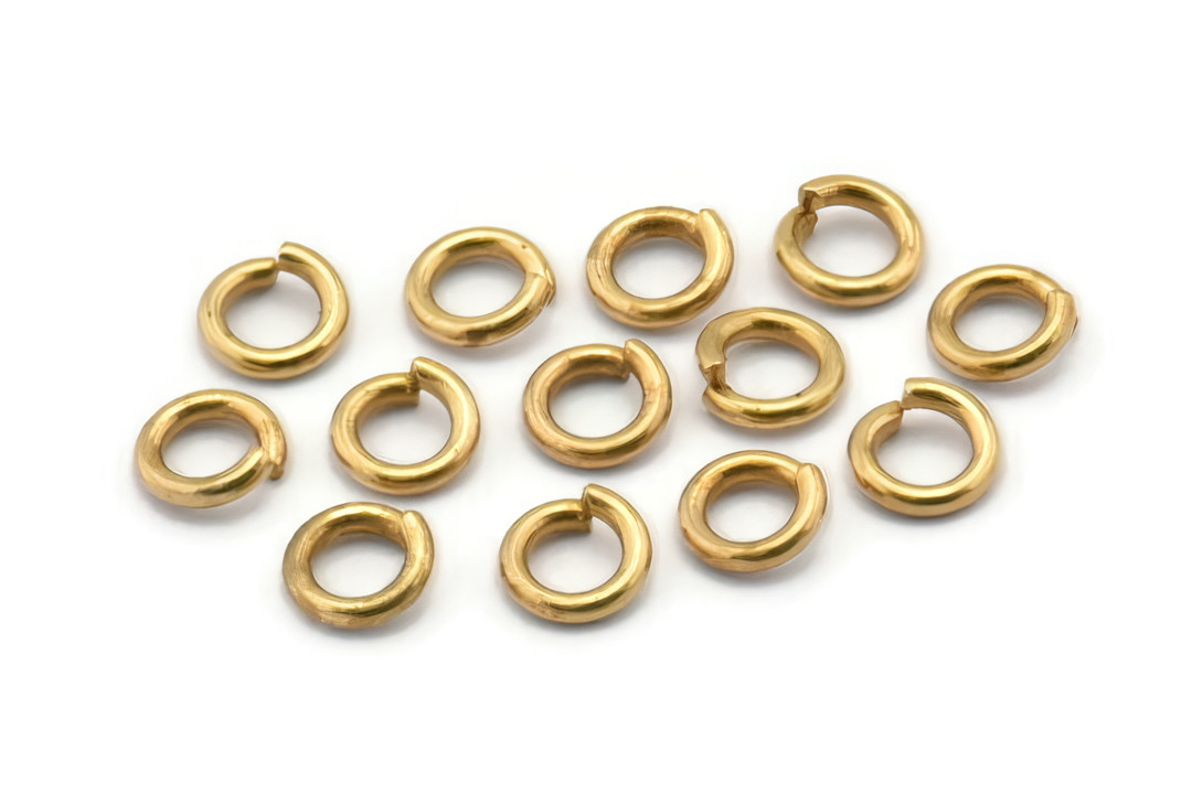 Кільце роз'ємне для створення біжутерії, 5*1 мм, необроблена латунь, Туреччина (A0323), фото 1