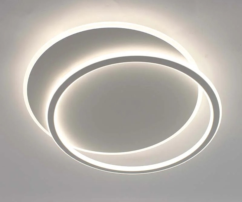 Керована світлодіодна люстра STANDART 80 W 2R-ON/OFF-485х410х50-WHITE/WHITE-220- IP20, фото 1