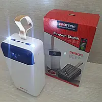 Мощный павербанк power bank Protech B-07 на 50000mAh 2.1A 5W, Портативное зарядное устройство с Led дисплеем