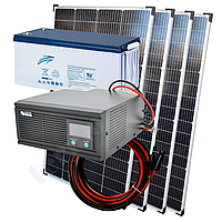 600Вт автономная солнечная станция Резерв-800 компакт с инвертором 600Вт чистый синус АКБ 200Ач