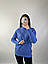 Светр жіночий синій теплий з високим коміром, фото 2