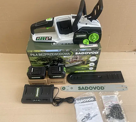 Акумуляторна ланцюгова пила SADOVOD SCS-350Е 20V-4A безщіткова
