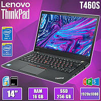 Сучасний Потужний Міцний ультрабук Lenovo ThinkPad T460S 14" IPS i7 6600U 16GB 256GB SSD