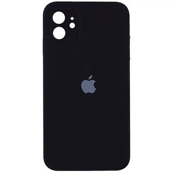 Silicone case for iphone 11 (18) black (квадратний) square side
