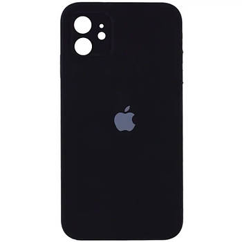 Silicone case for iPhone 11 (18) Black (квадратний) square side