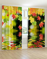 Фото шторы осенние листья 3д