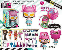 Лялька Bella Dolls, сумка, у кіт. лялька 17,5см + сюрпризи: одяг, прикраси, кор. 26*18*14 см (28 шт.)