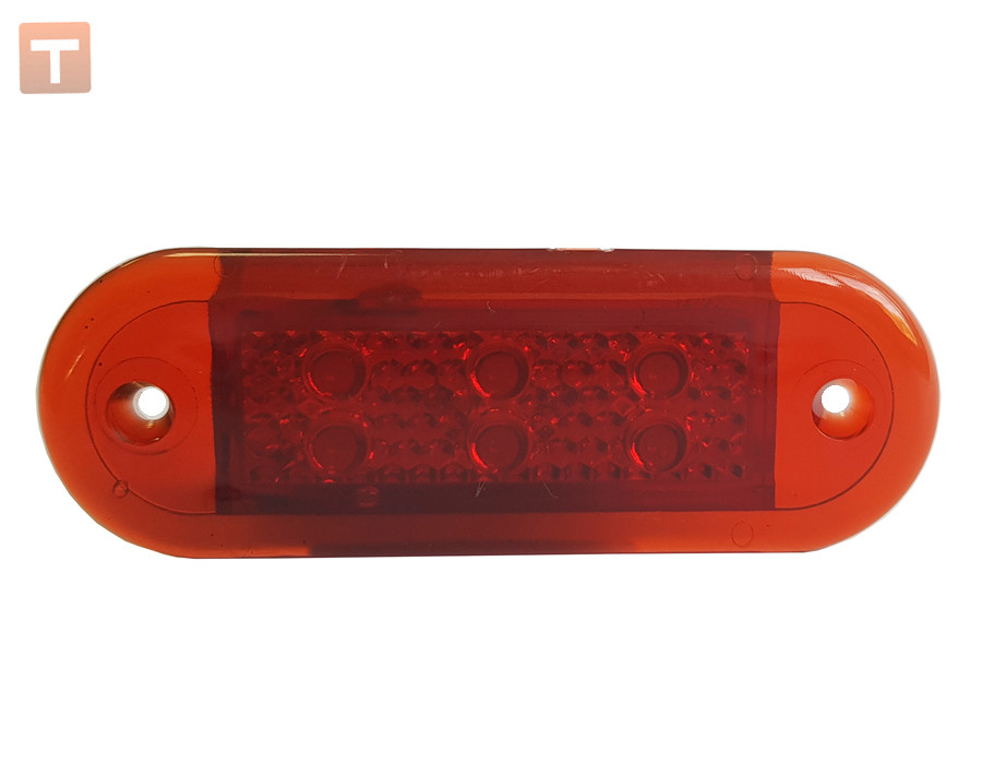 Ліхтар габаритний червоний 6LED врізний ( Турція)