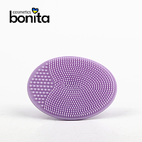 Силіконова щітка масажер для вмивання та очищення шкіри обличчя (Фіолетовий колір)