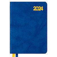 Щоденник датований 2024 (352 стор, А6, лінія, синій) Leo Planner Case 252456