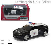 Машина метал. "Kinsmart" "Lamborghini Urus (Police)", инерц., откр. двери, 1:38, в кор. 16*8*7,5см (96шт/4)