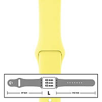 Ремешок силиконовый для Apple Watch 42/44/45 mm размер L (40) Lemonade